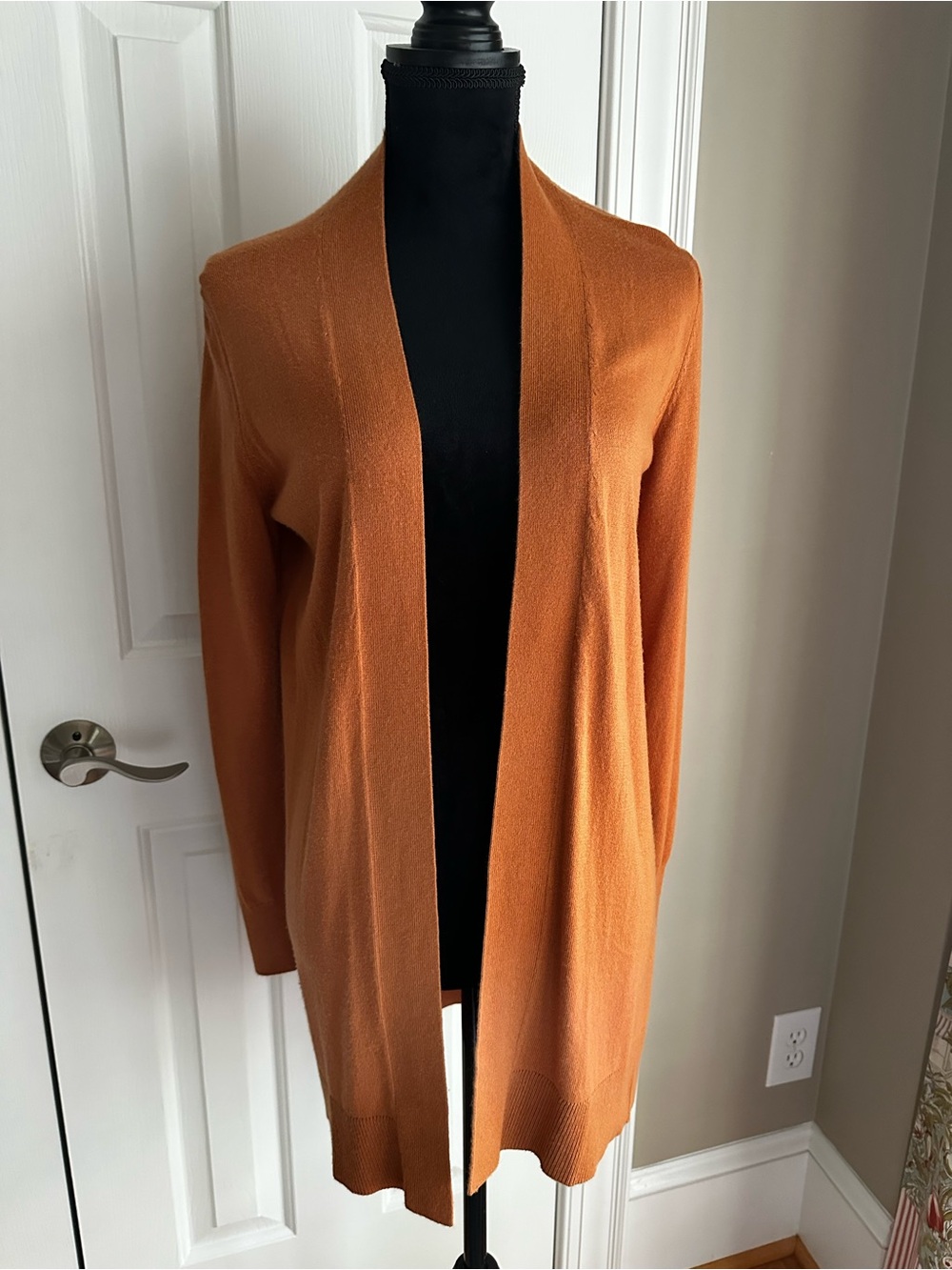 Ann Taylor -Front Rust Orange Women's Cardigan Sweater